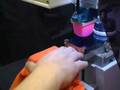 print tampo for the logo on clothes (shortened clip)