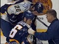 Starts with Hartnell, but centers on Weber and Moen. Weber got knocked out and had to be helped to the locker room