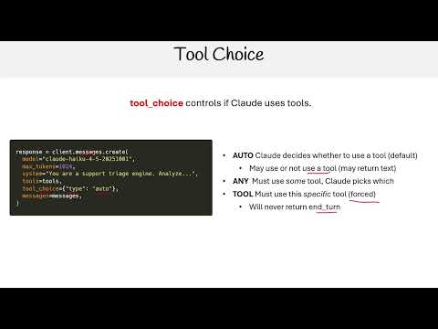 Claude Certified Architect - Tool Choice