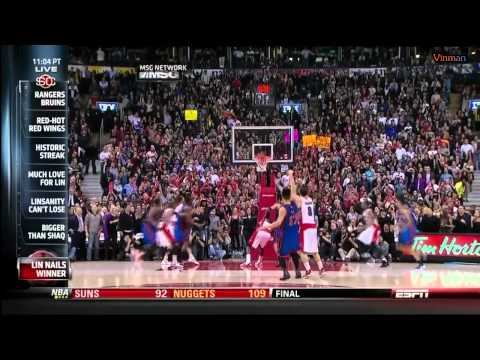 Jeremy Lin - Knicks vs. Raptors Sportcenter Highlights