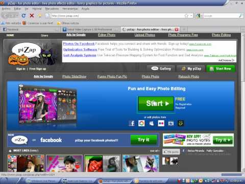 how to pizap on facebook