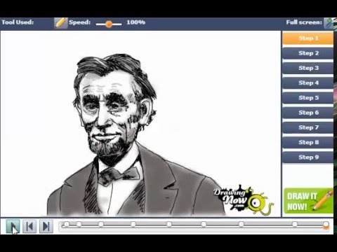 how to draw abraham lincoln