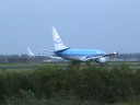 Landing delivery flight KLM B 737-7W schiphol polderbaan