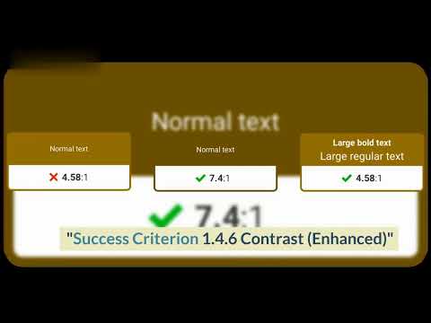 How to implement WCAG 2.1 Success Criteria 1.4.6 Contrast (Enhanced) in code with examples