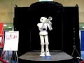 Robot from Toyota playing the trumpet