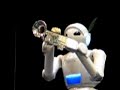 Robot from Toyota playing the trumpet