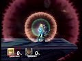 Samus turning into Zero Suit Samus through taunting