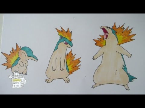 how to draw cyndaquil