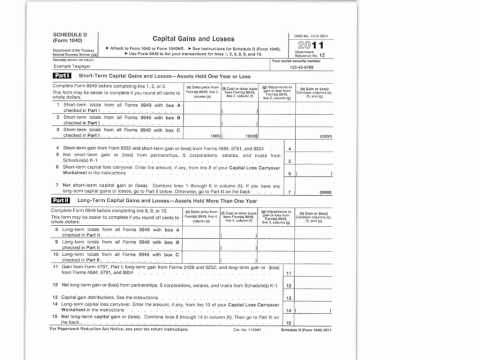 how to fill schedule d'form