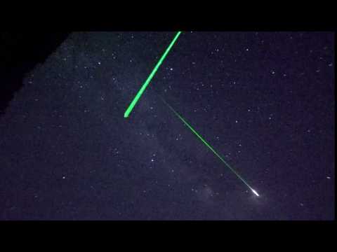 green fire ball in milkyway Perseids uploaded by Zhang Chao