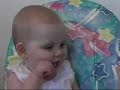 Baby blowing spit bubbles Baby blowing spit bubbles