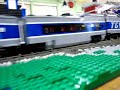 LEGO TGV 9V train around the NovaLUG layout Dartmouth Sportsplex Train Show, November 14-15, 2009