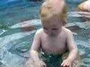 baby in yard and pool baby in yard and pool