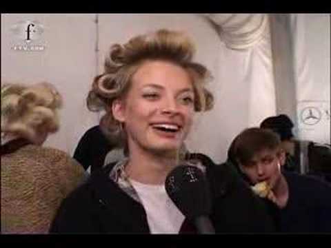 twiggywent - model julia dunstall being interviewed at lacoste fw 07.