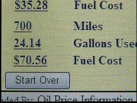 how to calculate cost of gas for a trip