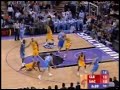 Peja Stojakovic crosses LeBron James