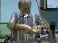 Turning a goblet with captured rings