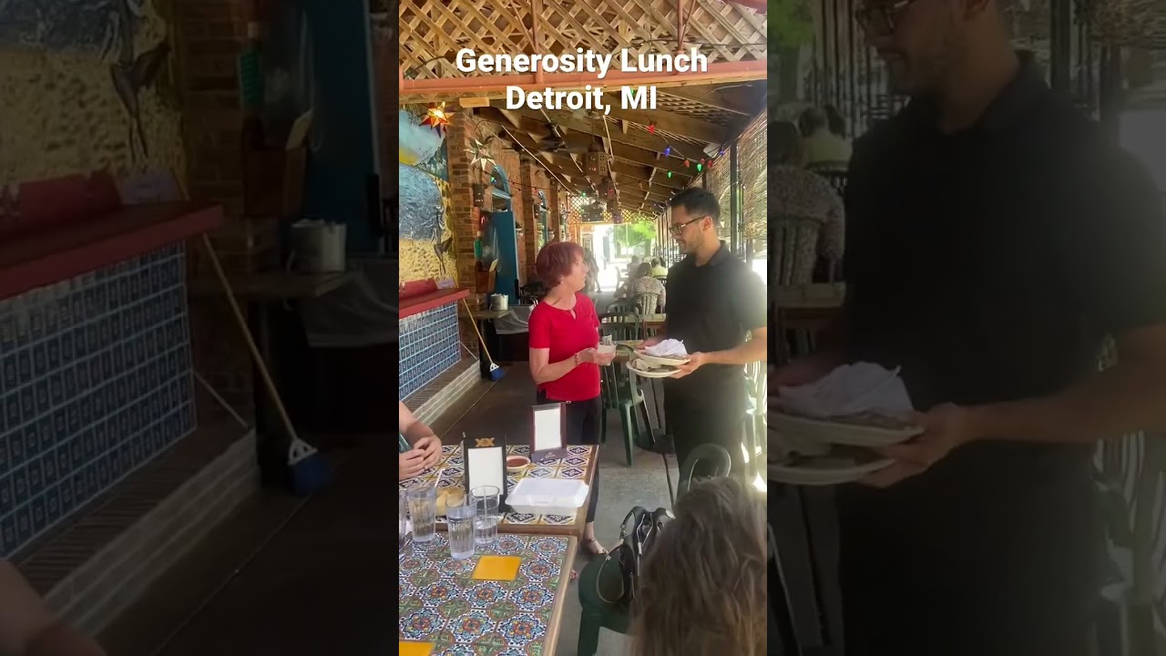 Generosity Lunch, Detroit Surprises Waiter with $400+ tip!