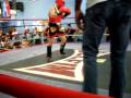 Lucas vencendo o campeonato de Muay-Thai