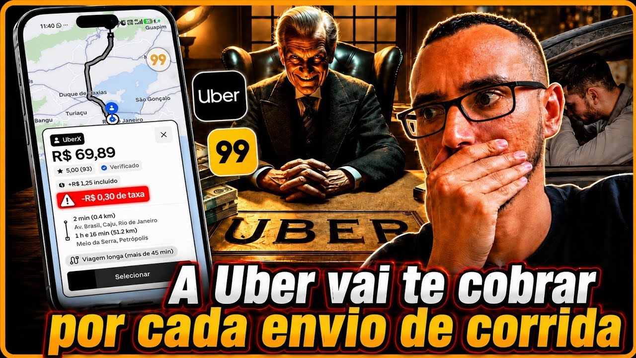 A UBER vai COBRAR pra te enviar cada CORRIDA? Além do Passe do Motorista e a Taxa