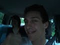 Me, Carla and Rob driving to a party