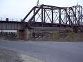 Railroad bridge swing bridge  Mississippi River Minnesota