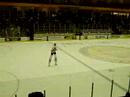 Stilt skating at gopher hockey game