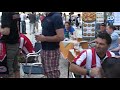 Benfica-PSV; de PSV fans voor de wedstrijd