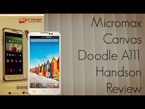 handson - http://androidadvices.com/micromax-canvas-a111-doodle-specs-features-info/ The review of the Micromax Canvas Doodle A111 Smartphone. Check out the unboxing a...
