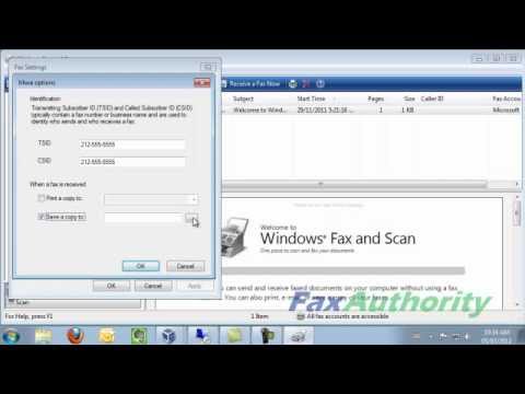 Configuring Windows Fax and Scan in Windows 7 and Windows Vista