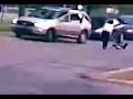dancing in parking lot