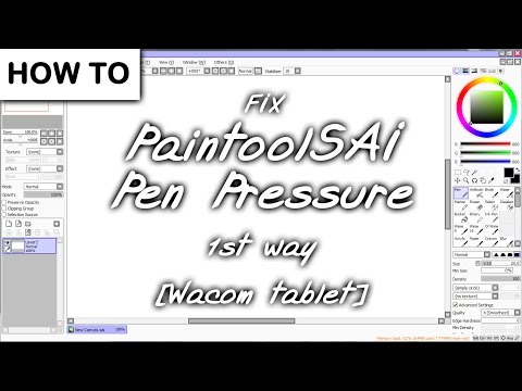 how to enable pen pressure in sai