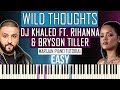 How To Play: DJ Khaled ft. Rihanna & Bryson Tiller - Wild Thoughts | Piano Tutorial EASY