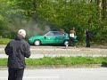 Brennendes Polizeiauto in Barmbek - 1.Mai 2008