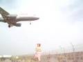 close shave at lanzarote airport with landing plane