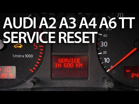 How to reset service interval in Audi A3, A4, A6, A8, TT (SRI, SRL, spanner) 2000 and newer