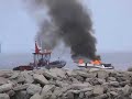 Family Rescued from Lake St. Clair while boat burns