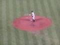 Carlos Zambrano breaks bat over knee......
