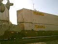 NS units lead a stacktrain towards LA (DAMN QUIET ZONE)