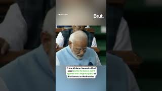 PM Modi took a dig at the Congress as he replied t