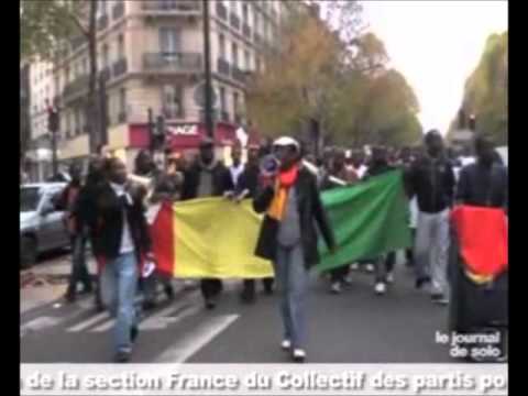 Manifestation en France de collectif des partis politique pour la transition en Guinée 
