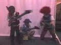 Children and air guitars