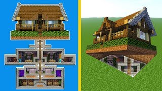 Minecraft: How to Build A Modern Secret Base Tutorial - (Hidden House)