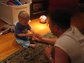 Ethan and Dad playing catch