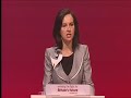 Caroline Flint speaks to Labour Party Conference