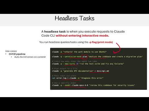 Claude Code Essentials - Headless Tasks