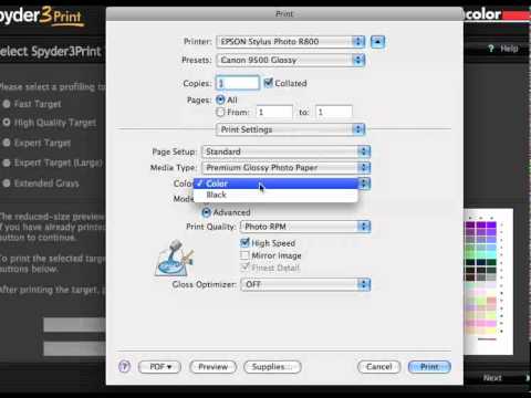 how to turn epson driver color management on