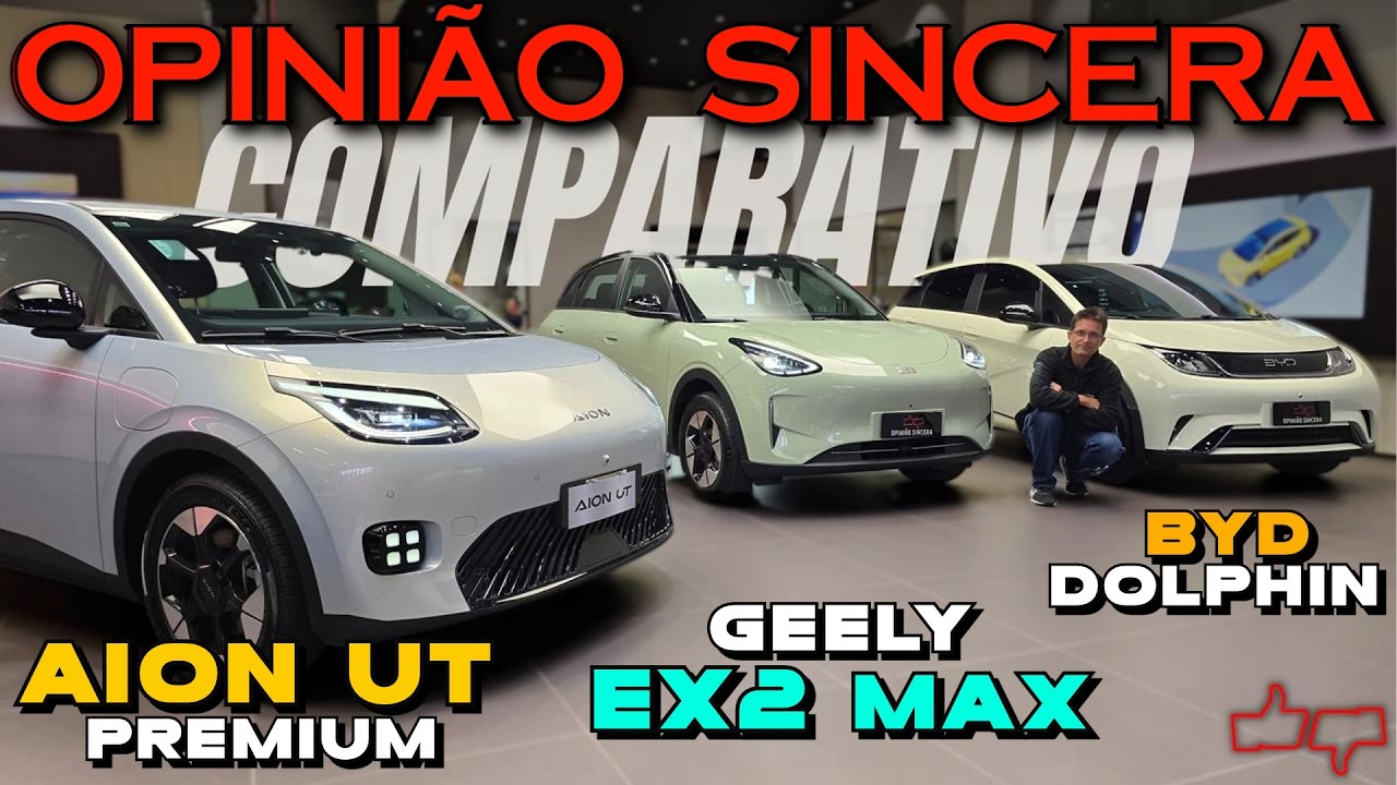 Comparativo GAC Aion UT Premium x Geely EX2 Max x BYD Dolphin GS: Qual o melhor elétrico barato?