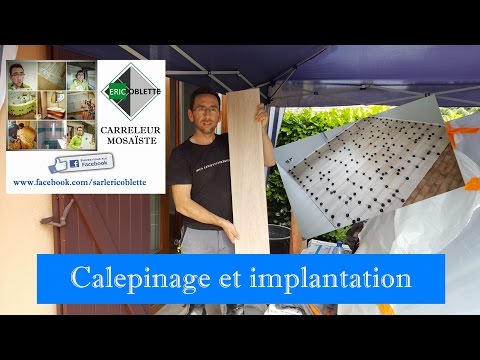 Calepinage implantation pose carrelage imitation bois