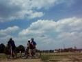 A plane lands at DCA, seen from Gravelly Point